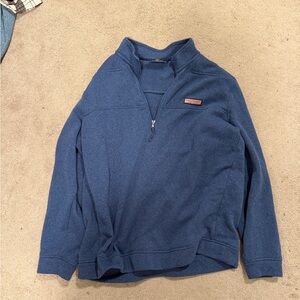 Vineyard Vines Men's Blue Zip-Up Sweater